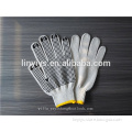 China supplier cheap black pvc dotted knitted natural white cotton safety glove
